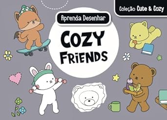 Coleção Cute & Cozy - Cozy Friends - Cinza