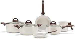 Brinox - Jogo de Panelas Antiaderente Ceramic Life 6 Peças Smart Plus - Vanilla