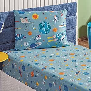 Jogo de Cama Solteiro Bouti Kids 02 Peças Astronauta, Bia Enxovais