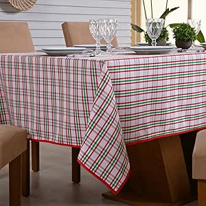 Toalha de Mesa Oxford Xadrez 220 x 155 cm 100% Poliéster com Viés Reforçado (Xadrez Italia)
