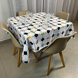 Toalha de Mesa Estampada - 4 Lugares - Quadrada 1,40x1,40m (Frutas 4)