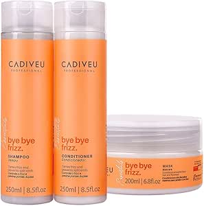 Kit Cadiveu Professional Bye Bye Frizz Shampoo Condicionador e Máscara (3 produtos)