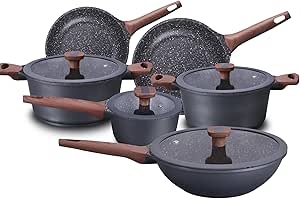 Jogo de Panelas Titanium Exclusive Antiaderente Granito Bkza by MTA (6 Peças Plus)