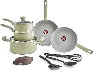 Jogo De Panelas Verde Recycled Ceramic Tefal 9 Peças