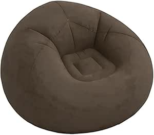 Sofá Poltrona Puff Inflável, Aveludado, Impermeável, Suporta até 100kg, Portátil, com Inflador Incluído