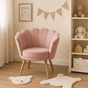 Poltrona Decorativa Flor Pétala Rosa Pés Palito amamentação Sala Quarto Home Ofice