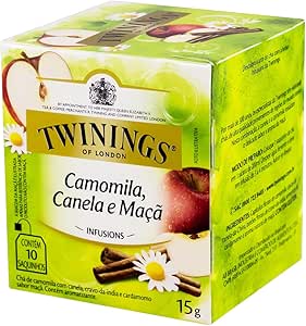 Twinings Chá Misto de Camomila, Canela e Maçã 15g (pacote de 10 saquinhos)