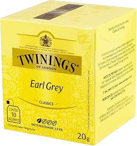 Twinings Chá Preto Earl Grey 20g (pacote de 10 saquinhos)