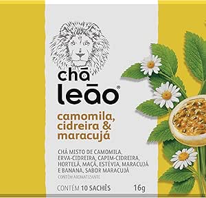 Chá Leão Premium - Camomila, Cidreira e Maracujá 10 Sachês