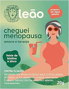 Leão Cheguei Menopausa - Amora e Laranja 10 Sachês
